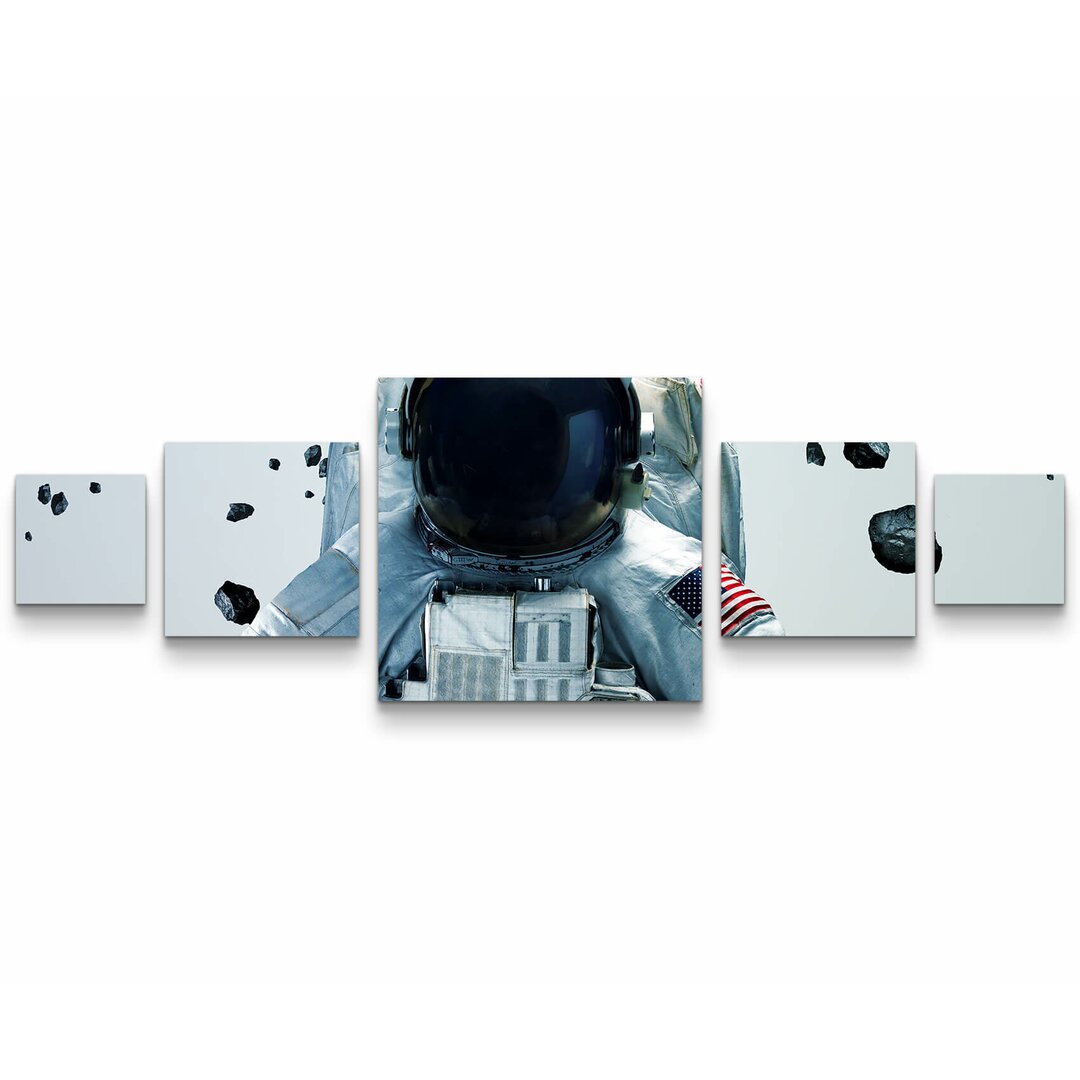 5-tlg. Leinwandbilder-Set Astronaut