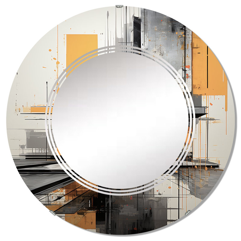 Cronulla - Miroir mural moderne rond, 32 po x 32 po