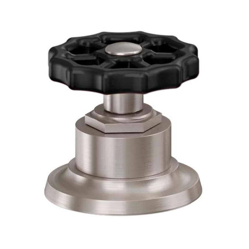Descanso Tub Filler with Diverter, Cross Handle, Satin Nickel/Black