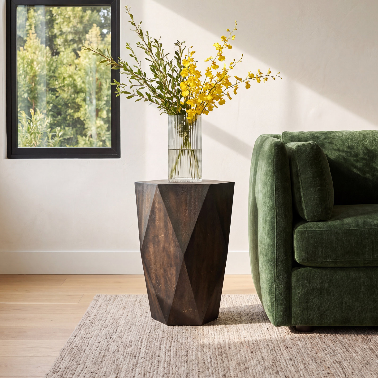 Brisbane End Table, Worn Black