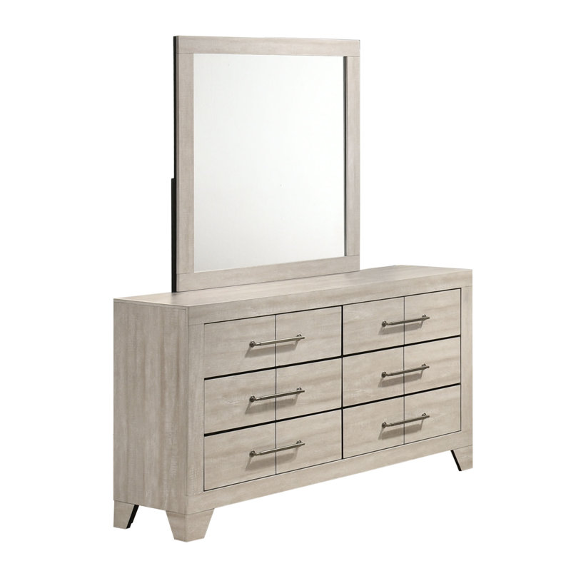 Commode 6 tiroirs avec miroir Deegan Classic