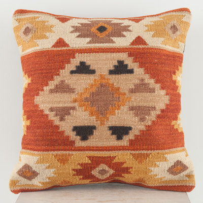 Lodge Geometric Wool Pillow Cover