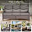 Wickes 9-Piece Outdoor Wicker Patio Conversation Set With Square Fire Pit, 3-Seat Sofa, Ottomans, 4 Swivel Gliders And Side Table-1041099506-1041099505