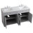 Moore 60'' Double Bathroom Vanity with Engineered Marble Top-1809311155