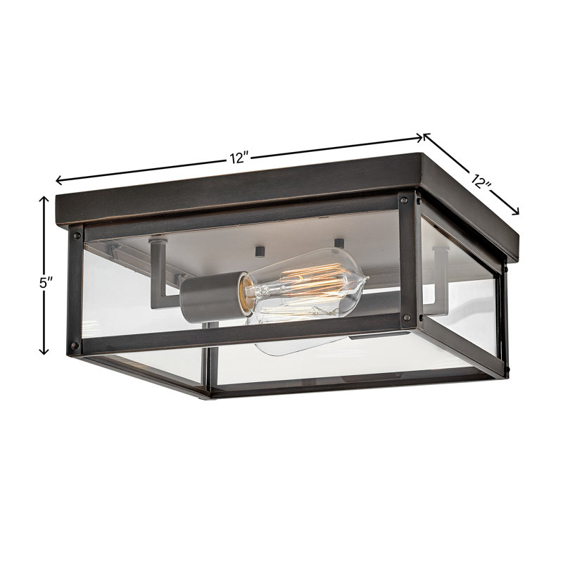 Beckham 2 - Bulb Outdoor Flush Mount, Oil Rubbed Bronze