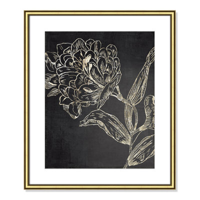 Clarendon Golden Flower Folklore II by Asia Jensen - Picture Frame Graphic Art