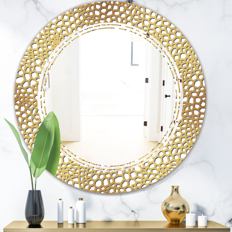 Miroir mural moderne sans cadre triple c, 31,5 po x 31,5 po