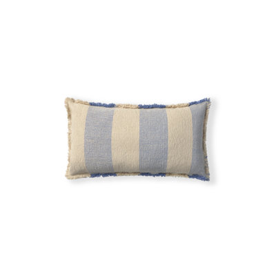Rectangular Cushion Lines Blue
