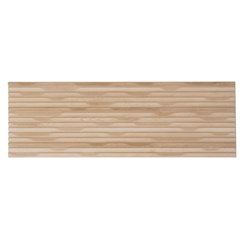 Ensemble de 3 tuiles murales décoratives en bois de chêne mat 15,75 po x 47,25 po Bois Ribbon, Chêne