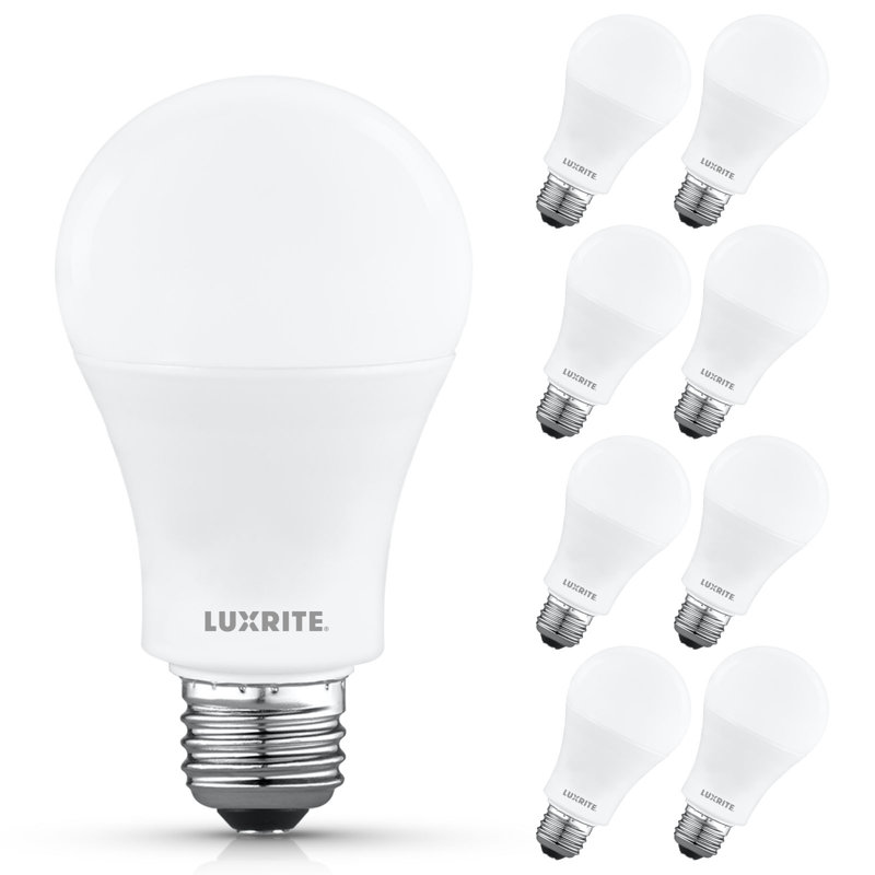 Ampoule DEL Luxrite A19 12,5 W = 100 W 2700 K, blanc chaud, 1500 LM, ampoules à DEL standard à intensité variable, non incluses