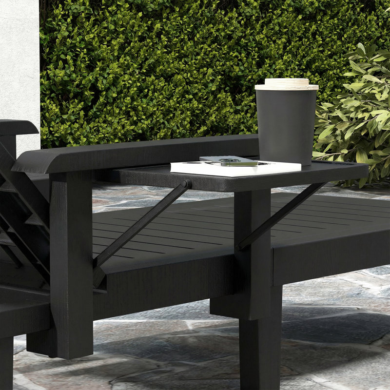 Outdoor Lounge Chair, Black