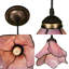 Luminaire suspendu floral 7,9 po, bronze antique, cordon de suspension réglable, ampoule E26 incluse
