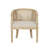 Vintage Distressed Wood Accent Chair with Turned Legs and Curved Backrest for Elegant Home Decor