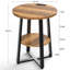Jalanda Tall End Table with 2 USB Ports, 2 Power Outlets, and 2-Tier Storage Shelves-88694539