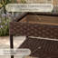Rectangle Glass Top Outdoor Coffee Table - 76.2 cm W 46 cm D