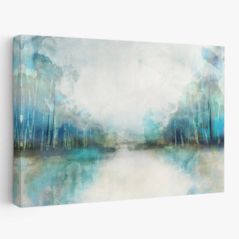 Forêt et arbres, horizon subtil, H 48 po x l 32 po