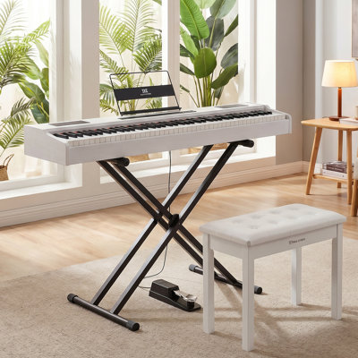 Ensemble d'instruments de musique en bois avec support réglable et banc Storge