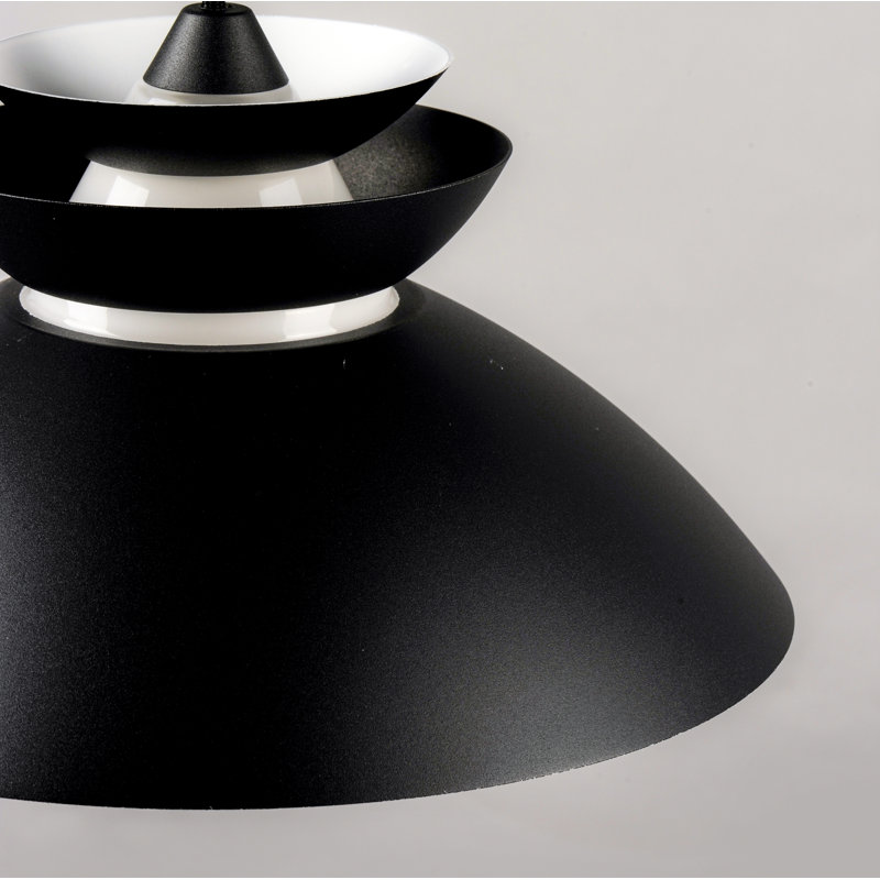 Hannes 1-Light Dimmable Dome Pendant, Black