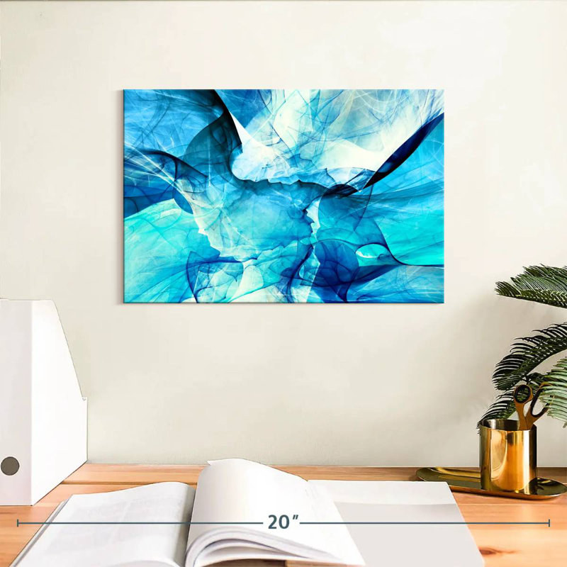 Avery bleu flou abstrait, H 8 po x l 12 po