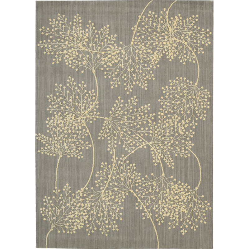 Hartville Viscose Floral Indoor Rug, Rectangle 9'6" x 13'