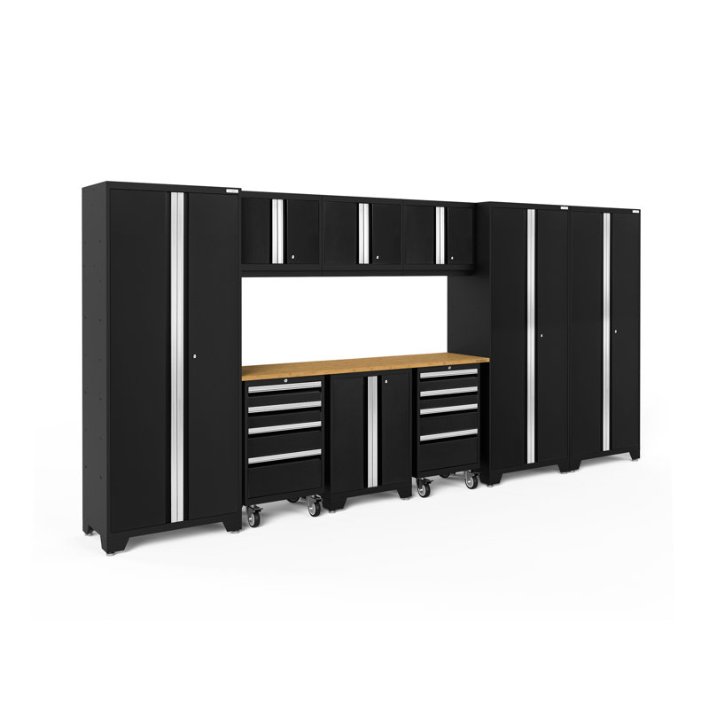 Ensemble de rangement complet 10 pièces Bold Series, Bambou, Noir