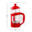 OVENTE French Press Coffee Maker 34 Ounce with Heat Resistant Borosilicate Glass & Stainless Steel 4-Level Filtration System, Portable Cold Brew Coffee Maker for Travel, Camping or Gift, Red FPT34R-11285100-14197459