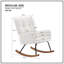 Chaise berçante rembourrée avec dossier haut Comfy