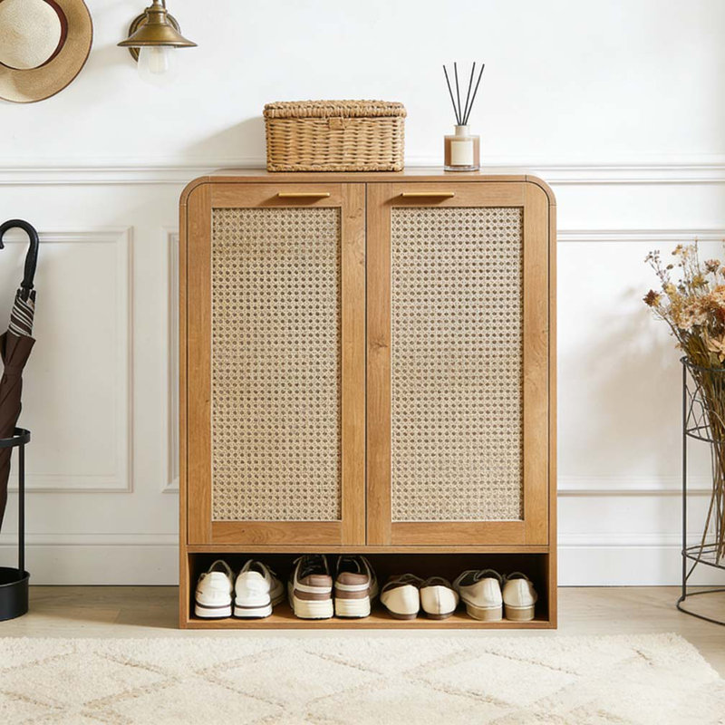 Shoe Cabinet with Doors, 6-Tier Shoe Storage Cabinet with Adjustable Shelves