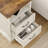 17.7'' W Farmhouse Nightstand With Built-in Outlets, 2 Drawers and Open Shelf-393764290