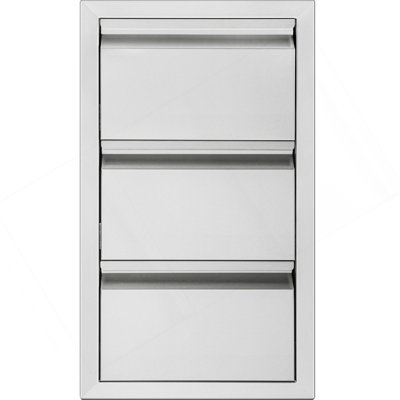 Tiroirs de cuisine d'extérieur de l 15 po x H 25,4 po x P 19 po, tiroirs encastrés de style boîte de cadre avec poignée en acier inoxydable, tiroirs d'îlot de barbecue pour les cuisines extérieures ou station de barbecue