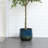 Blue and Green Ombre Round Decorative Ceramic Planter Pot