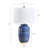 Carmeletta 25" Blue Modern Coastal Ceramic Table Lamp with White Linen shade-1948784446