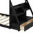 Stylish Bunk Bed Featuring LED Lights, USB Ports, Shelves and Storage Drawers-979981201