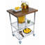 Rouge et Noir Metropolitan Wire Cart with Walnut Top