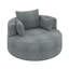 Fauteuil demi-tonneau pivotant à 360 °, siège d'appoint rond moderne et confortable avec siège extra large et profond-486962483
