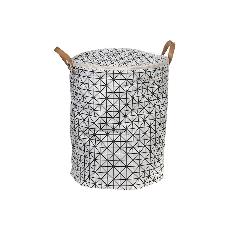 Panier à linge avec couvercle à fermeture à glissière