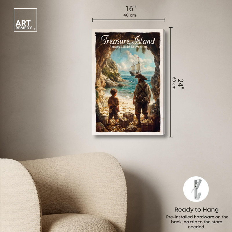 Art classique sur toile Treasure Island , H 24 po x l 16 po, Toile tendue