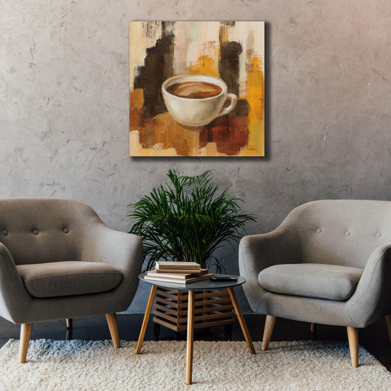  «Abstract Coffee 5» par Silvia Vassileva, art mural sur toile, 37 po x 37 po, H 37 po x l 37 po