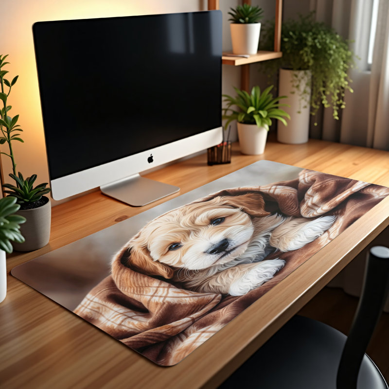 Polyester Desk Pad, 14.4x12.1