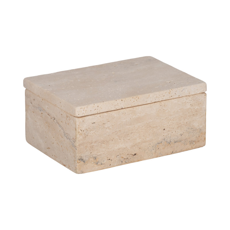 Marble Decorative Box, 3" H x 7" W x 5" D
