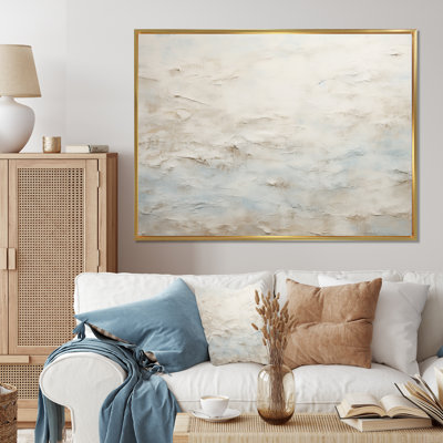 " Beige Blue Ocean Storm III "