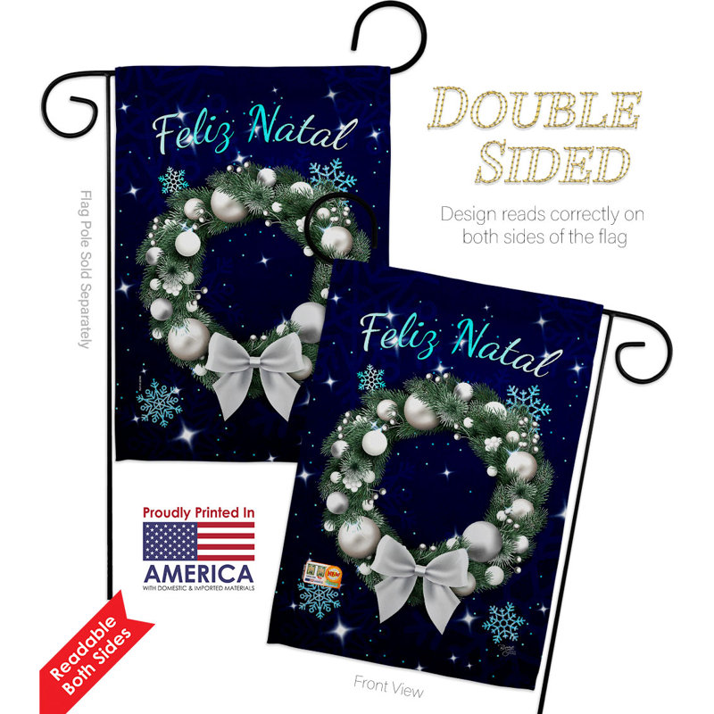 Avo Double Sided 18.5'' H x 13'' W Polyester Christmas Flag Set