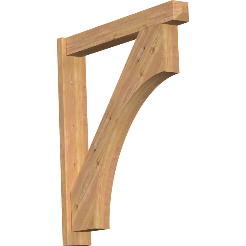 Persienne en bois rustique Westlake Craftsman, Cèdre rouge de l'Ouest l 5 1/2 po (lisse), P 38 po x H 42 po