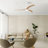 52" Solid Wood Blades Ceiling Fan, Indoor Outdoor Ceiling Fan With Light With Remote Control, Noiseless Reversible Motor, 6 Speed ,3 Color , For Patio Living Room, Bedroom, Office,Indoor.(Matte White)-528380043-528380045