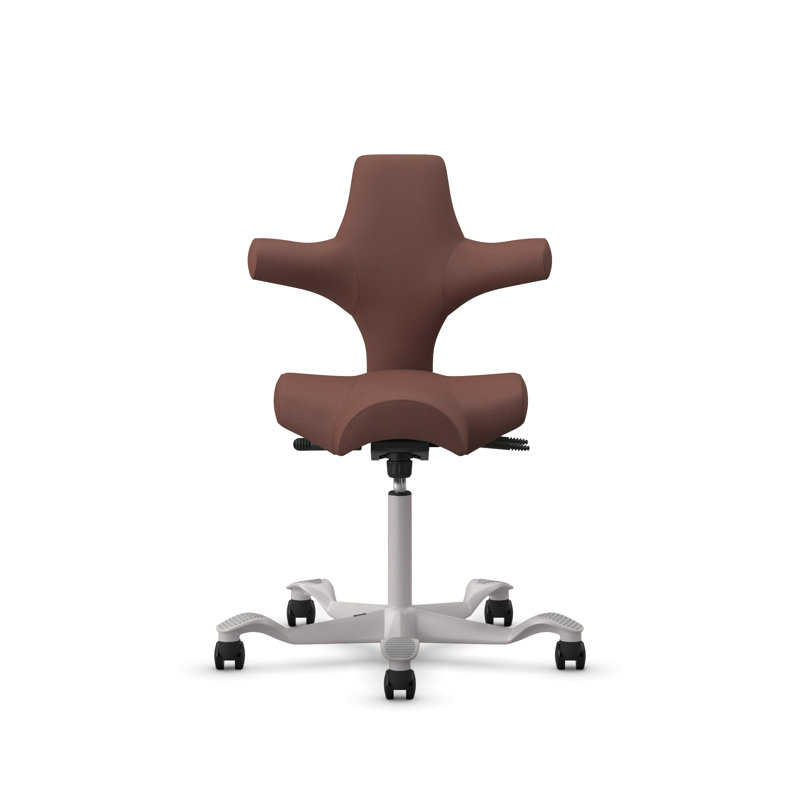 HÅG Capisco Adjustable Sit-To-Stand Height Chair, Brown, Silver, Sit-to-Stand