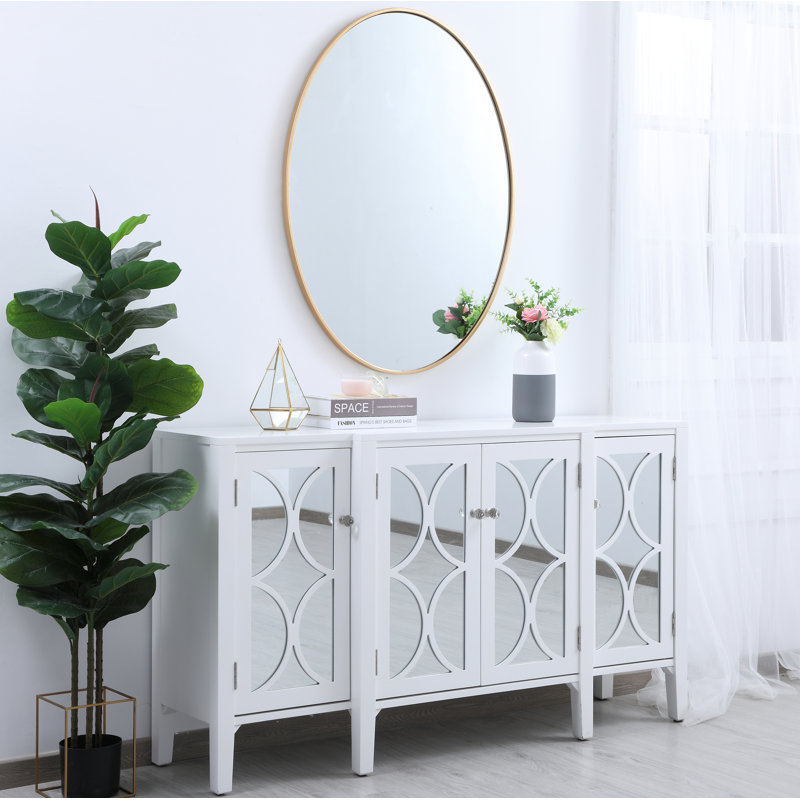 Miroir d'appoint Sabine, 24 po x 34 po, Laiton