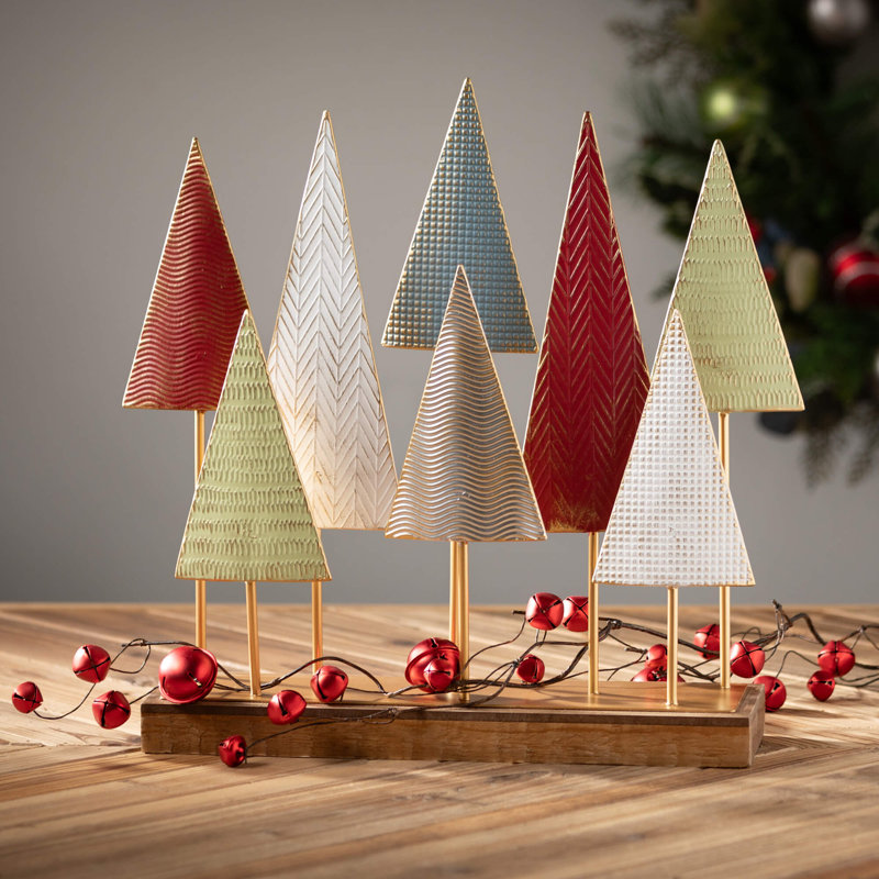 Scène de table de Noël 16,5 po, vert-brun