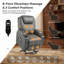 Ensemble de 2 fauteuils inclinables à massage électrique en polyester et métal-133007121