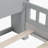 Grey Solid Pine Wood Waterloo Bed With Bookcase Headboard, LED Motion Sensor Light, And Safety Guardrails-779988779-779988759