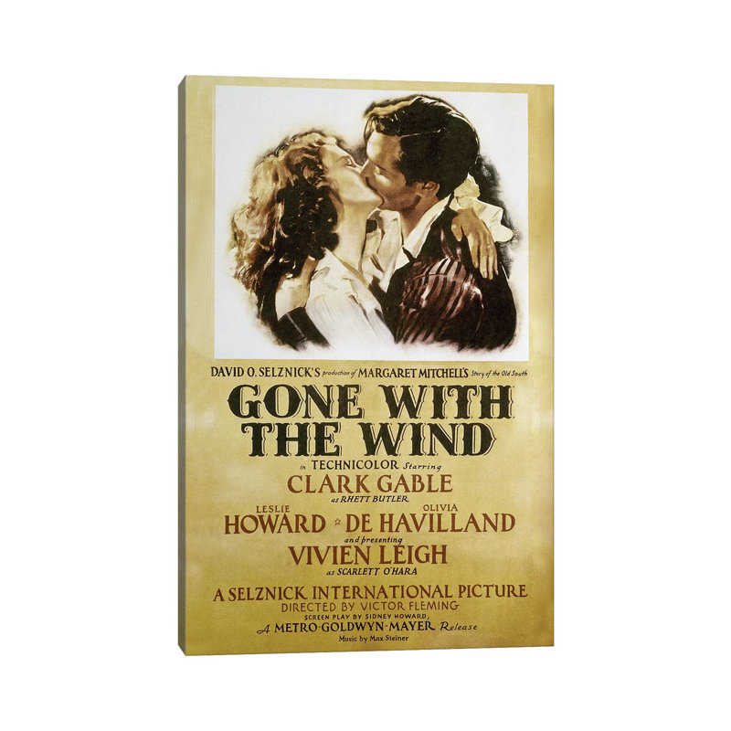 Gone with the Wind, 1939 - Impression sur toile tendue, H 26 po x l 18 po x 1,5 po